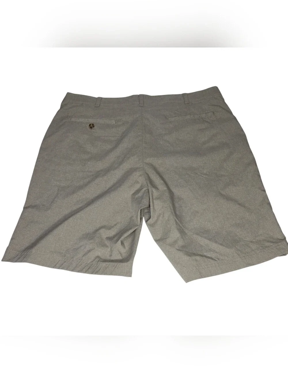 Ben Hogan Men's Beige Chino Shorts Polyester Elastane Button Pockets Stretch